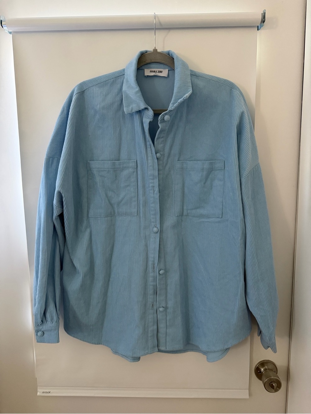 Double Zero Light Blue Corduroy Shirt Jacket